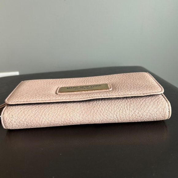 Marc New York (Andrew Marc) Pink  Pebbled Faux Leather Wallet - Picture 12 of 17